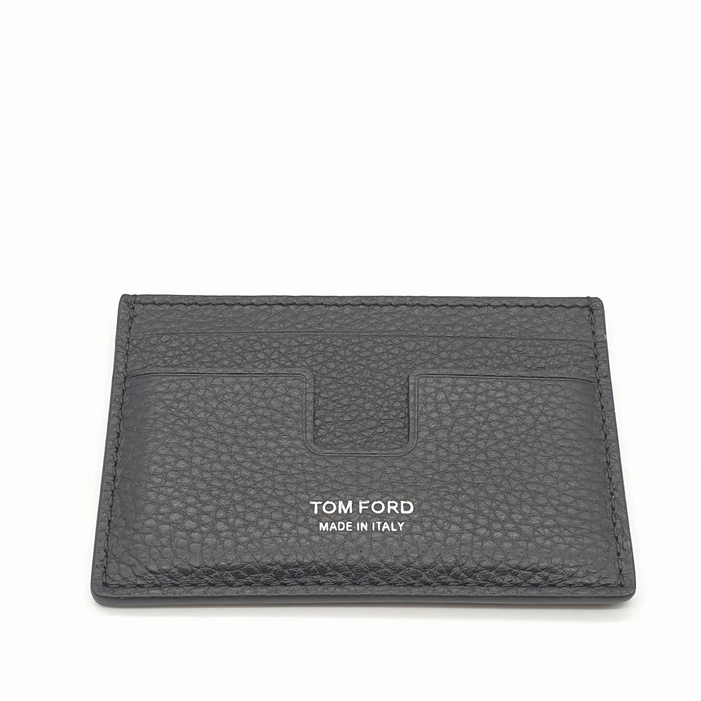 Tom Ford T line card case cardholder wallet black new
